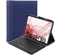 YHFZR Teclado Funda para Samsung Galaxy Tab S8+, QWERTY Ultra Slim Teclado Wireless Keyboard Case con Magnético Desmontable Inalámbrico Bluetooth para Samsung Galaxy Tab S8+ X800/X806 12.4" 2022, Azul