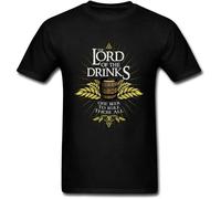 YHGsed233 Lord of Drinks T-Shirt Rule Them All Beer Oktoberfest T Shirt Black S