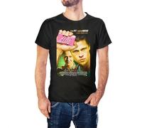 YHGsed233 Retro Fight Club Inspired Movie Poster Direct To Garment Printed T-Shirt Black XL