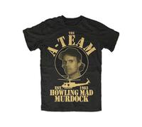 YHGsed233 The A-Team Murdock T-Shirt Fun TV Series Film Mr. T. Hannibal Murdock Face Black XL