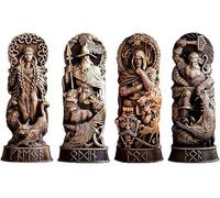 YHHIRCH Estatuas de dioses nórdicos, figura de Odín/Thors/Loki/Freyja, escultura de resina de mitología nórdica, adorno de panteón escandinavo, adorno de mitología vikinga, decoración del hogar (4