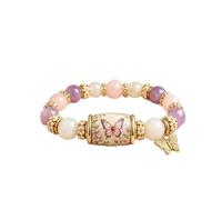 YHHLWXMDZ Pulsera de Cuentas Blessing Birds de Edición Limitada 2026, Elástica para Pulsera Mujer con Caja de Regalo Premium, Regalo para Mamá, Hermana y Amigas(Butterfly)