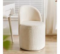 YHHLWXMDZ Taburete de Tocador con Respaldo Sin Ruedas, Silla Tocador, Silla Giratoria Pequeña for Dormitorio, Sala de Estar, Silla de Habitación, Linda Silla de Oficina, Taburete Tocador Maquillaje