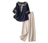 YHHRJAI Chándal Mujer Completo Verano Original 2026 Moda Conjunto de 2 Piezas Cintura Alta Pantalon Y Blusa Color Sólido Suave Y Cómodo Vacaciones Ropa De Deportivo Diarios Vacaciones Playa