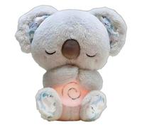 YHHRJAI Koala para Aliviar La Ansiedad, Nutria Bebe Dormir Que Respira, Peluche Ansiedad Dormir, Bebé Durmiendo Koala Juguete con Música Luces Y Movimientos De Respiración Ayuda para Dormir