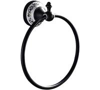 YHJZSM Toallero de baño de Bronce Antiguo Vintage, toallero montado en la Pared, Accesorios de baño para baño. Toallero (Color : Negro) (Negro)