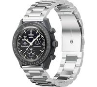 YHMOO Correas de reloj de acero inoxidable para Moonswatch, correa de metal compatible con Omega X Swatch Moonswatch Speedmaster, correa de repuesto Swatch Omega de liberación rápida, 20 mm, 20mm