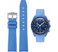 Yhmoo Correas de reloj para reloj Moonswatch de goma para Omega x Swatch MoonSwatch de 20 mm Rolex Seiko Watch de silicona para hombre con pulsera de repuesto de acero inoxidable, pulsera original