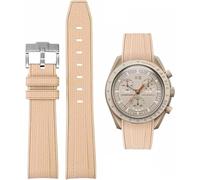 Yhmoo Correas de reloj para reloj Moonswatch de goma para Omega x Swatch MoonSwatch de 20 mm Rolex Seiko Watch Carbon Firbe Silicona para hombre con pulsera de repuesto de acero inoxidable, pulsera