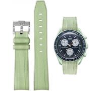 Yhmoo Correas de reloj para reloj Moonswatch de goma para Omega x Swatch MoonSwatch de 20 mm Rolex Seiko Watch de silicona para hombre con pulsera de repuesto de acero inoxidable, pulsera original