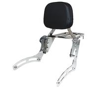 YHMOTO - Respaldo de pasajero con portaequipajes para Kawasaki Vulcan 900 VN900 Classic Custom 1996-2023 (cromo)
