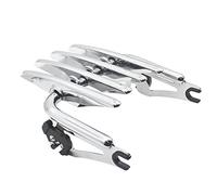 YHMOTO Stealth - Portaequipajes Desmontable Compatible con Harley Touring Street Glide Road King Electra Glide 2009-2022 (Cromo)
