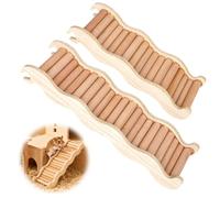 YHNDECO 2 escaleras para hámster, accesorios para hámster, guía de ondas para hámster