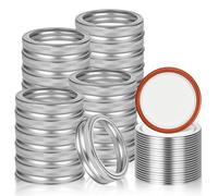 YHNDECO 20 tapas para tarros Mason Jar, 70 mm, tapas de sellado para tarros de conservas, tapas de repuesto para tarros Mason Jar Regular Mouth tapas y anillos reutilizables para mermelada, especias