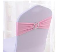 YHNNH, 10 unids/Lote decoración de Boda Marco for Silla Stretch Lycra Bandas for sillas de Licra for Cena cumpleaños Fundas for sillas de Fiesta decoración de Banquete(Pink)