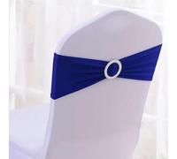 YHNNH, 10 unids/Lote decoración de Boda Marco for Silla Stretch Lycra Bandas for sillas de Licra for Cena cumpleaños Fundas for sillas de Fiesta decoración de Banquete(Royal Blue)