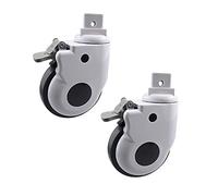 YHNNH, 2 piezas, ruedas giratorias de goma, ruedas for equipos médicos, émbolo de rueda con instrumento de freno, rueda universal silenciosa(50x50mm)
