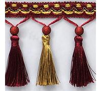 YHNNH， Apliques de Ajuste de Cortina, Adornos de Bordes, cojín, Borde de decoración de sofá(Red)