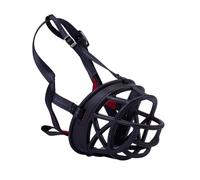 YHNNH bozal para Perros, Bozal for Perros Que Evita morder, Transpirable, Ajustable, Permite jadear y Beber, Gran Orificio de respiración, for pequeños medianos(Black-Alloy Buckle,No. 2)