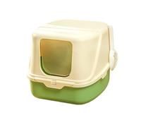 YHNNH Caja para Gatos, Bandeja de Arena for Gatos, Bandeja con Capucha, Caja plástico Cerrada for, for Puerta Frontal abatible(Green One Size,Green)