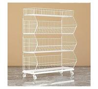 YHNNH, Carro de Cesta de Alambre de Metal apilable, estantes promocionales de supermercado, Estante de exhibición Multicapa for Farmacia, hogar, Oficina y Cocina(90x45x110cm)