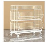 YHNNH, Carro de Cesta de Alambre de Metal apilable, estantes promocionales de supermercado, Estante de exhibición Multicapa for Farmacia, hogar, Oficina y Cocina(90x45x80cm)
