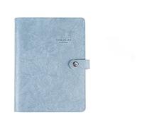 YHNNH, Cuaderno Agenda Retro Vintage cubierta de cuero cuaderno de hojas sueltas cuaderno de notas papel reemplazable Bloc de notas de viajero suministros de papelería(Blue,175mmx235mm)
