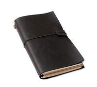 YHNNH, Cuaderno de viajero, diario de cuero hecho a mano, cuaderno de notas, diario escolar de cuero de vaca, papelería Vintage Mini(12x21cm)