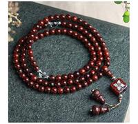 YHNNH, Encantadora pulsera de cuentas multicírculos de sándalo de sangre de Zambia de 6MM 108 cuentas de oración budista for hombres y mujeres meditación cantando Mala