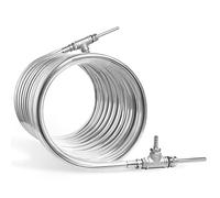 YHNNH, Enfriador de Mosto de contraflujo de Acero Inoxidable, Tubo de enfriamiento de Mosto de contraflujo de 3/8 ''X 10 M, intercambiador de Calor, Enfriador de Cerveza, Tubo de Bobina Homebrew