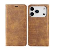 YHNNH Funda con Tapa para iPhone 17/17 Pro/17 Air/17 Pro MAX, Funda De Piel con Cierre Magnético Y Protección Interna Suave contra Caídas.,17pro MAX,Brown