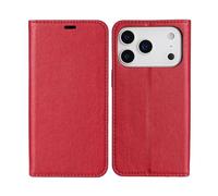 YHNNH Funda con Tapa para iPhone 17/17 Pro/17 Air/17 Pro MAX, Funda De Piel con Cierre Magnético Y Protección Interna Suave contra Caídas.,17pro,Red
