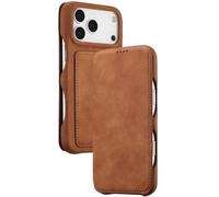 YHNNH Funda De Cuero para iPhone 17/17 Pro/17 Air/17 Pro MAX, Estilo Empresarial, con Tapa Tipo Folio, Tarjetero, Agarre Antideslizante, Todo Incluido.,17 Air,Brown