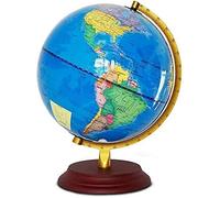 YHNNH， Globo Explorador con Base de Madera for Estudiantes Secundaria, Enseñanza Especial, Decoración 10 Pulgadas, Modelo YWB601925