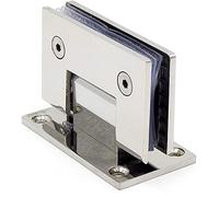 YHNNH, Herrajes for muebles Accesorios de bisagra for gabinete de cierre suave, 1 pieza de acero inoxidable sin marco, puerta de clip de vidrio plegable poco profunda for baño de 90 grados