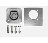 YHNNH Kit de anillo en D 5000# empotrable de 1,27 cm de diámetro con placas de respaldo, pernos para coche, remolque, camión