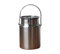 YHNNH Lata De Leche De Acero Inoxidable Sin Soldadura,Lechera 3-10L Cubo De Vino Anti-Fugas Cubitera Almacenamiento De Líquidos Recipiente con Tapa Hermética Y Asa Larga Giratoria