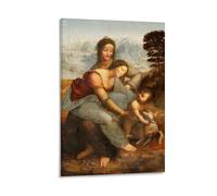 YHNNH Leonardo Da Vinci PaintingRetro Póster de pared estilo clásico, decoración perfecta para biblioteca, bar o cine en casa, 30 x 45 cm, estilo marco