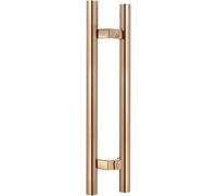 YHNNH Manija de puerta de granero, tiradores de puerta corredera, juego de herrajes for puerta de acero inoxidable, barra de agarre industrial for puerta, garaje, cobertizos(Rose Gold,80Cm/32Inch)