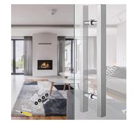 YHNNH, Manijas de puerta de doble cara for entrada,Tiradores de puerta corrediza de Granero con kit completo,para puerta de madera y puerta de vidrio de baño(Length60CM)