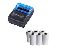 YHNNH Mini Impresora portátil inalámbrica de Recibos 58 mm con Bluetooth for Uso doméstico o Comercial(Add 6Rolls)