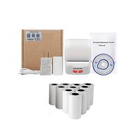 YHNNH Mini Impresora portátil inalámbrica de Recibos, 58 mm, sin Tinta, USB, Bluetooth, ESC/POS, Windows, Android, PC, factura, térmica(WH Add 6Rolls)