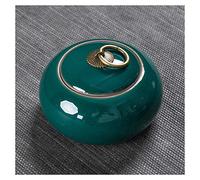 YHNNH Mini urna de cremación cerámica Hecha a Mano for Perros pequeños, Gatos y Cenizas humanas. Memorial Caja funeraria(Navy Blue)