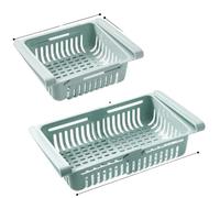 YHNNH Organizador De Refrigerador Multifuncional, Estante Extraíble For Conservación De Alimentos, con Divisor De Capas.(Blue)