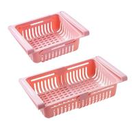 YHNNH Organizador De Refrigerador Multifuncional, Estante Extraíble For Conservación De Alimentos, con Divisor De Capas.(Pink)