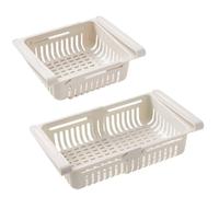 YHNNH Organizador De Refrigerador Multifuncional, Estante Extraíble For Conservación De Alimentos, con Divisor De Capas.(Beige)