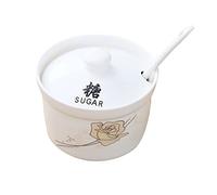 YHNNH, Tarros de especias, azucarero con tapa, bote de condimento de cerámica a prueba de sal, decoración de almacenamiento de cocina, olla de sabor