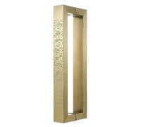 YHNNH, Tiradores de puerta de doble cara de acero inoxidable for puertas de madera de vidrio templado Interior Exterior con exquisitamente tallado(Length60CM)