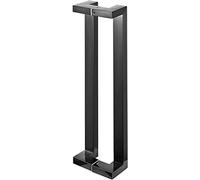 YHNNH, Tiradores de puerta de empuje for ducha de baño, de acero inoxidable, de vidrio dorado de dos caras, granero corredizo con accesorios(Black,Length120CM)