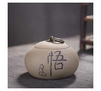 YHNNH Urnas de cremación cerámica Hechas a Mano for Mascotas, ataúd for Cenizas en el salón conmemorativo, urna funeraria Hecha a for hogar o Cementerio, Perro y Gato(J)